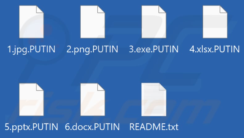 Von PUTIN Ransomware verschlüsselte Dateien (.PUTIN Erweiterung)