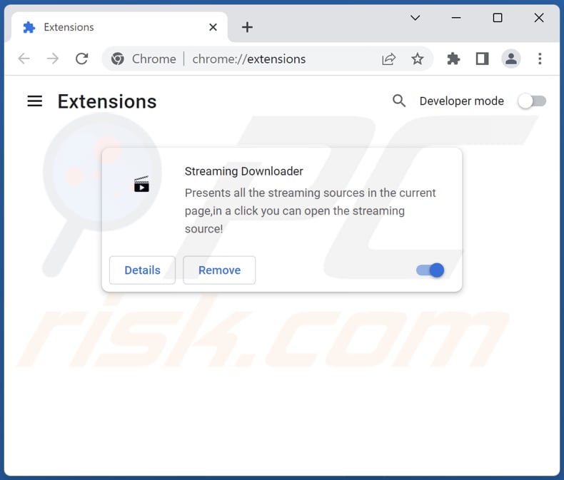 Streaming Downloader Adware von Google Chrome entfernen Schritt 2