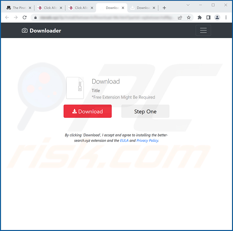 BetterSearch Default Search Browserentführer-fördernde Seite