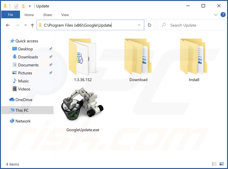 GoogleUpdate Installationsordner