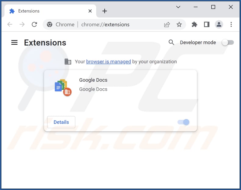 Mit gosearches.gg verwandte Google Chrome Erweiterungen entfernen