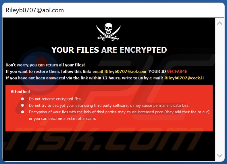 Nlb Ransomware Lösegeldforderung (Pop-up)