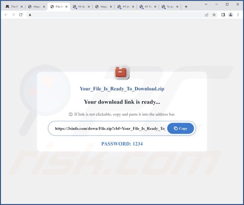 Webseite fördert Split Files Adware