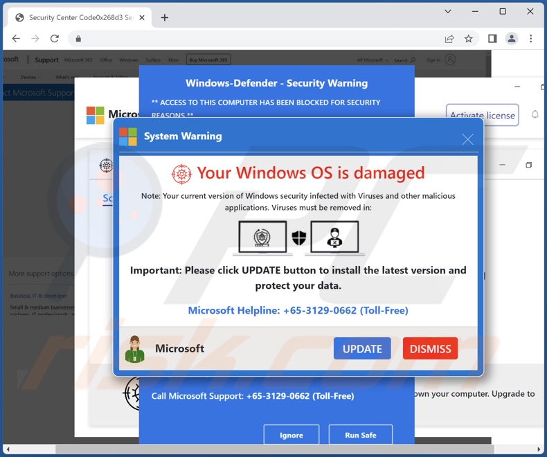 Your Windows OS Is Damaged Betrug