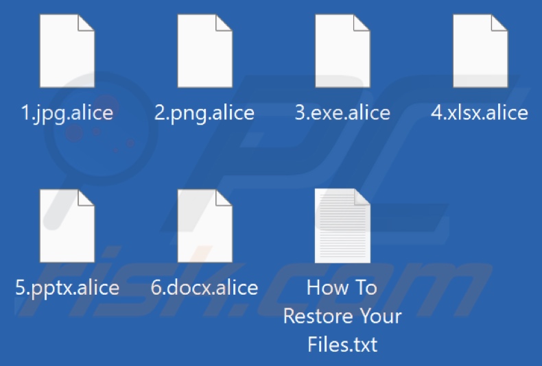Von Alice Ransomware verschlüsselte Dateien (.alice Erweiterung)