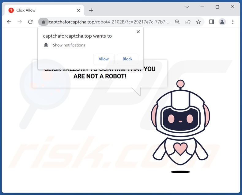 captchaforcaptcha[.]top Pop-up Weiterleitungen