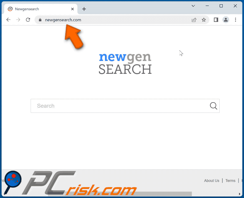 newgensearch.com zeigt Ergebnisse an