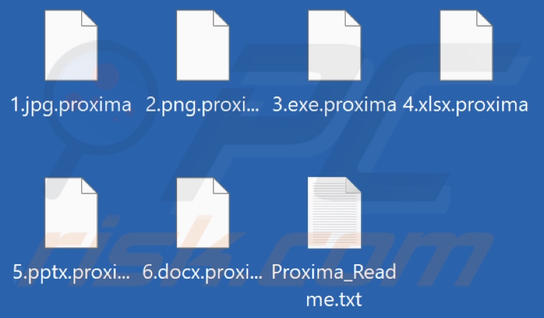 Von Proxima Ransomware verschlüsselte Dateien (.proxima Erweiterung)