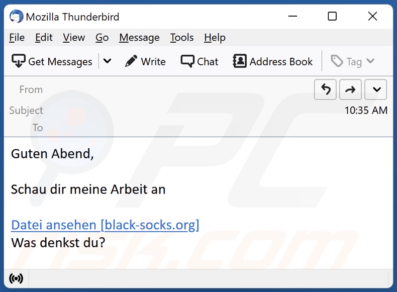 Screenshotter-Malware, die für Spam-E-Mails wirbt 2