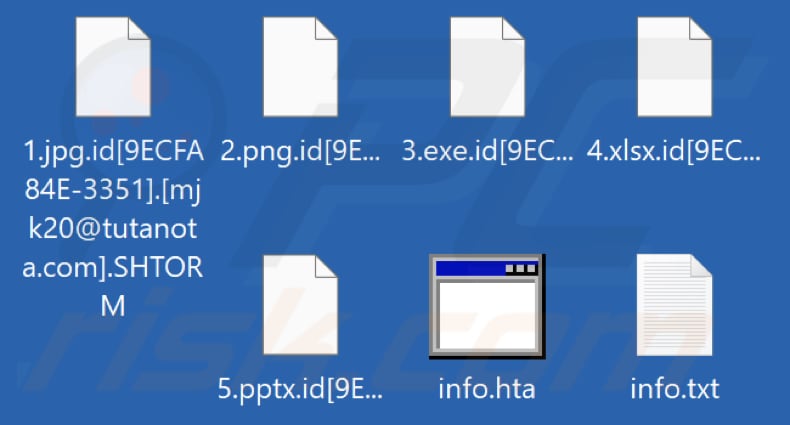 Von SHTORM Ransomware verschlüsselte Dateien (.SHTORM Erweiterung)