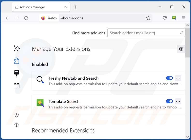 Mit COVID Dashboard verwandte Mozilla Firefox Erweiterungen entfernen