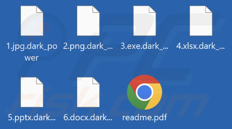 Von Dark Power Ransomware verschlüsselte Dateien (.dark_power Erweiterung)