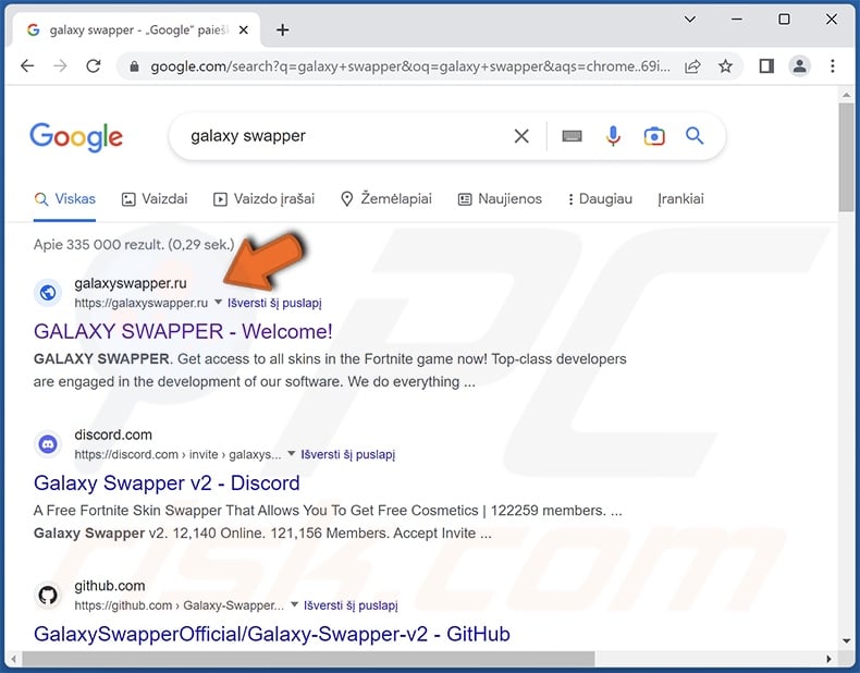 DotRunpeX Malware verbreitet gefälschte Webseite, die über Google Ads gefördert wird