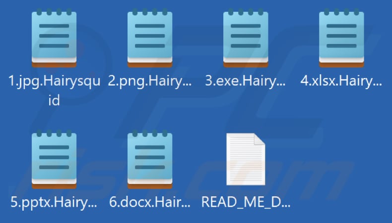 Von Hairysquid Ransomware verschlüsselte Dateien (.Hairysquid Erweiterung)
