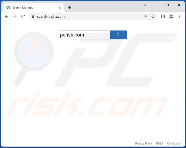 search-alpha.com Browserentführer auf einem Mac Computer