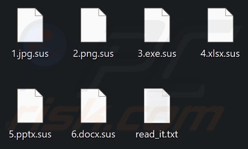 Von Sus Ransomware verschlüsselte Dateien (.sus Erweiterung)