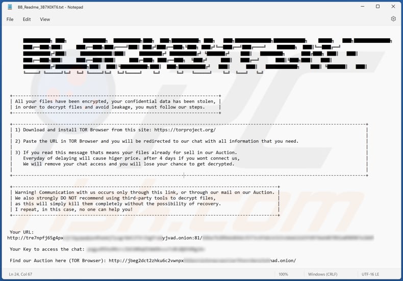 BlackByteNT Ransomware Textdatei (BB_Readme_3B7X0XT6.txt)