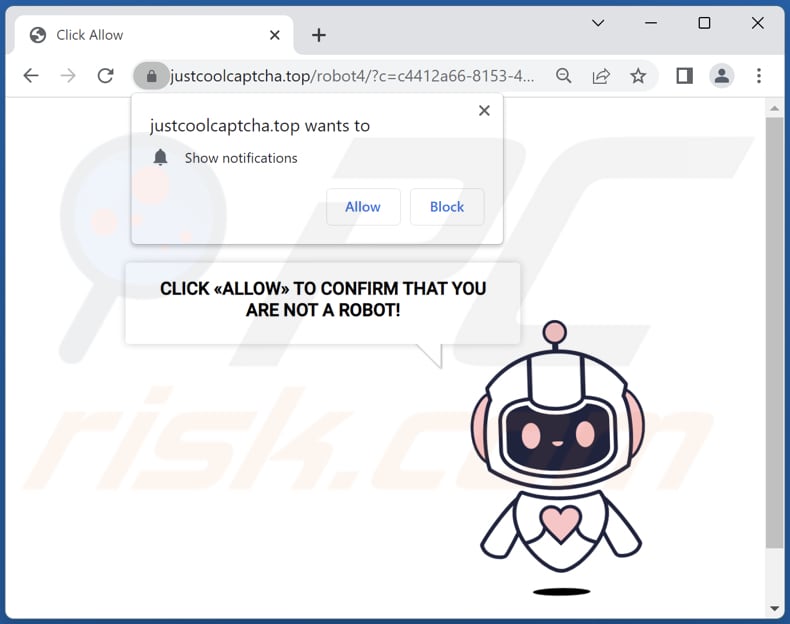 justcoolcaptcha[.]top Werbung