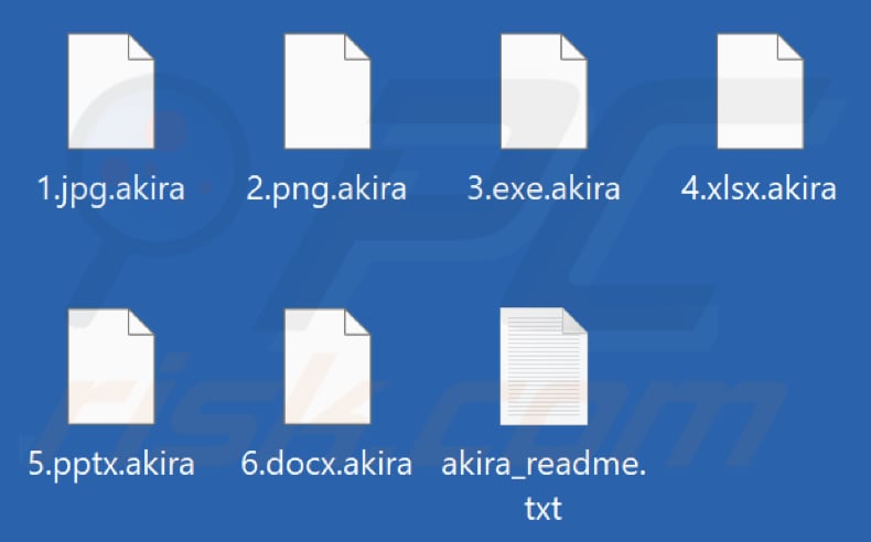 Von Akira Ransomware verschlüsselte Dateien (.akira Erweiterung)