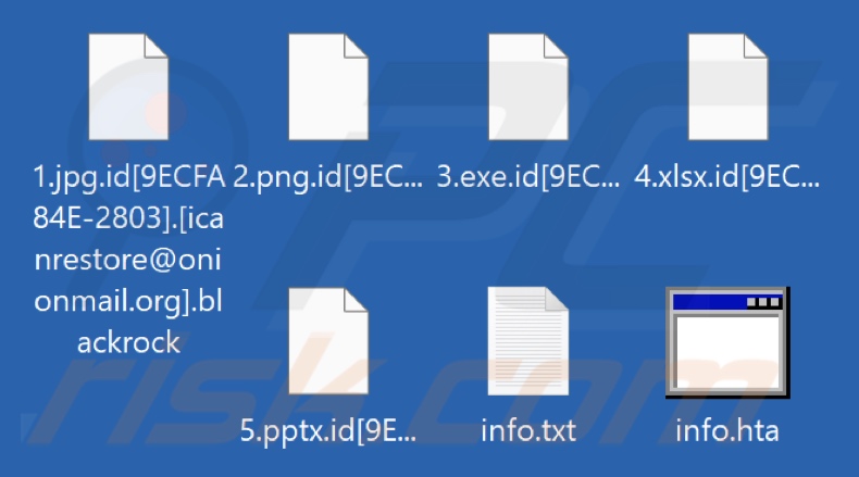 Von BlackRock Ransomware verschlüsselte Dateien (.blackrock Erweiterung)