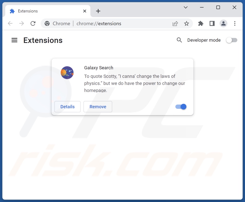 Mit find.nseeknow.com verwandte Google Chrome Erweiterungen entfernen
