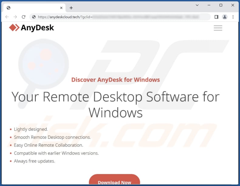 LOBSHOT Malware gefälschte AnyDesk Webseite