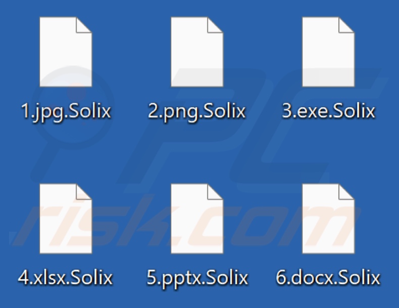 Von Solix Ransomware verschlüsselte Dateien (.Solix Erweiterung)