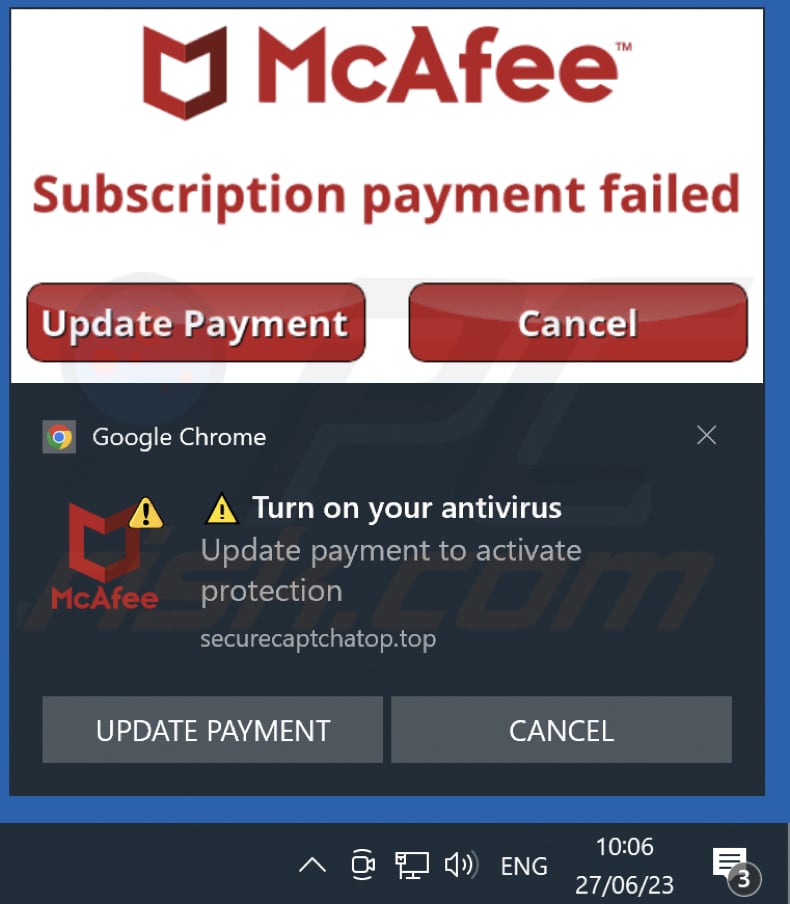 securecaptchatop.top Benachrichtigung