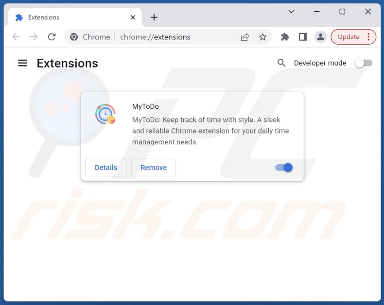 Mit mylistodo.com verwandte Google Chrome Erweiterungen entfernen