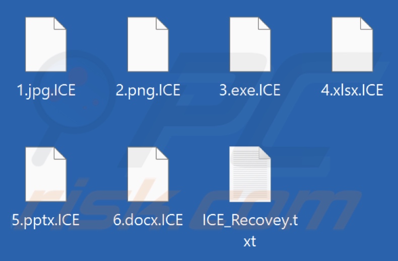 Von BLACK ICE Ransomware verschlüsselte Dateien (.ICE Erweiterung)