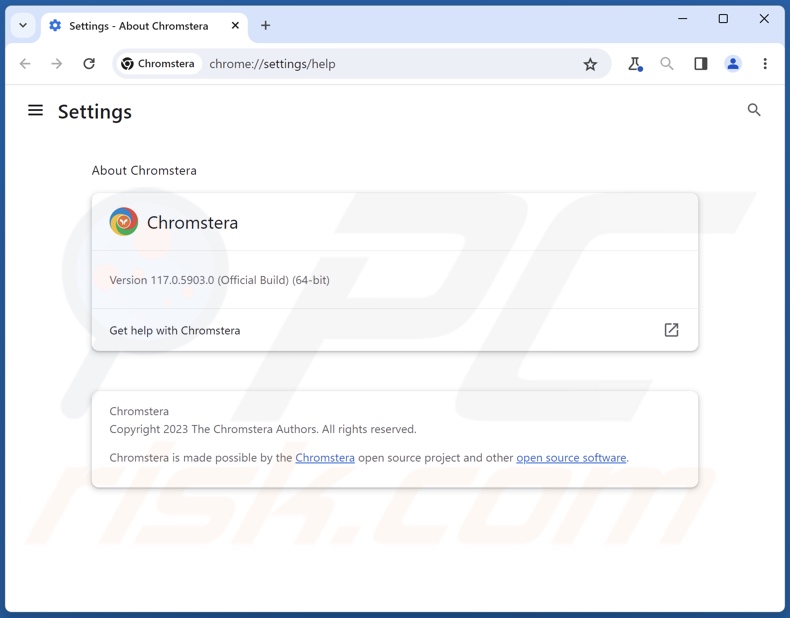 Chromstera Browser Einzelheiten