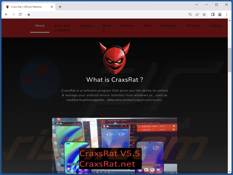 CraxsRAT Malware wird im Internet beworben