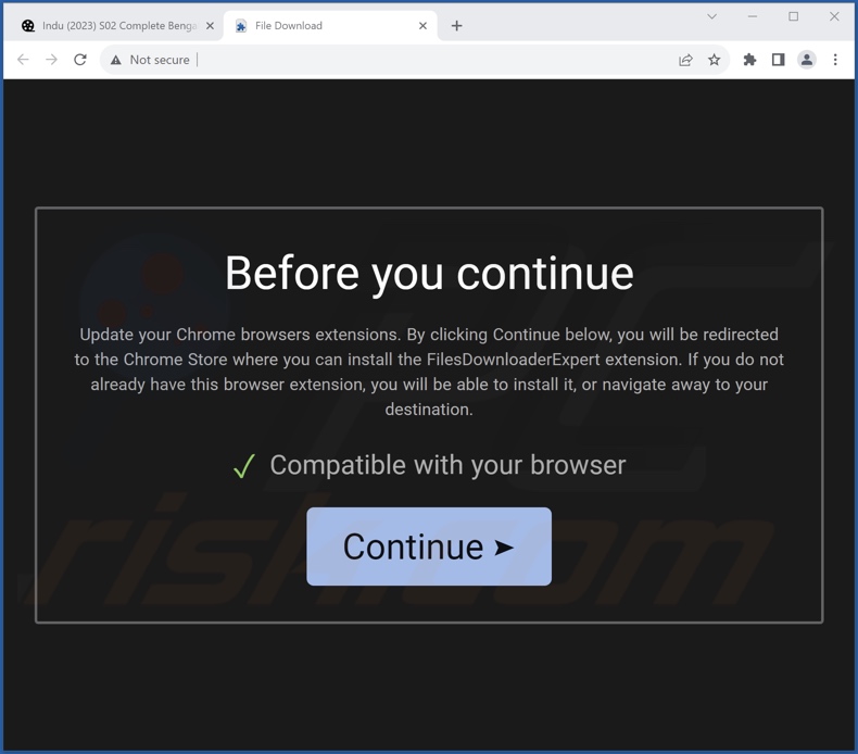 Betrügerische Webseite zur Förderung des Lucky baro Browserentführers
