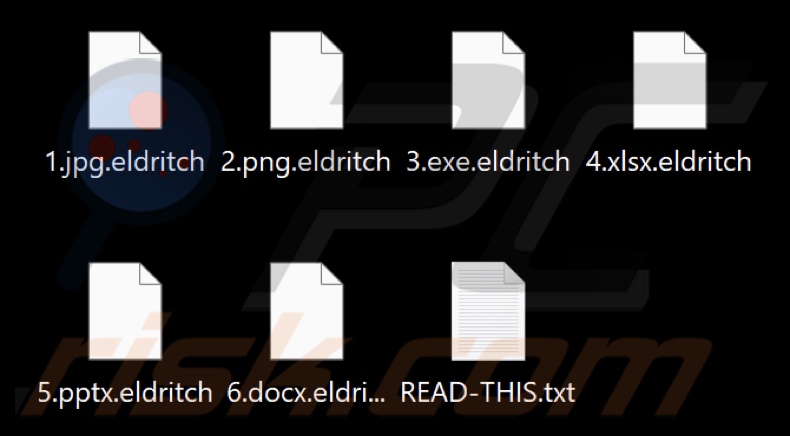 Von Eldritch Ransomware verschlüsselte Dateien (.eldritch Erweiterung)
