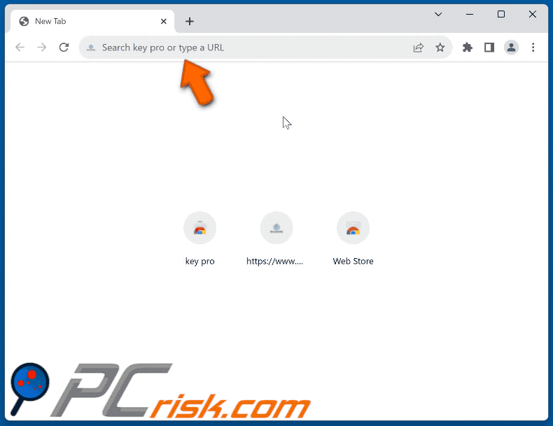 Der key pro Browserentführer leitet über keysearchs.com und search-checker.com auf Bing weiter (GIF)