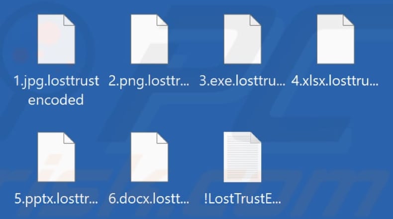 Von LostTrust Ransomware verschlüsselte Dateien (.losttrustencoded Erweiterung)
