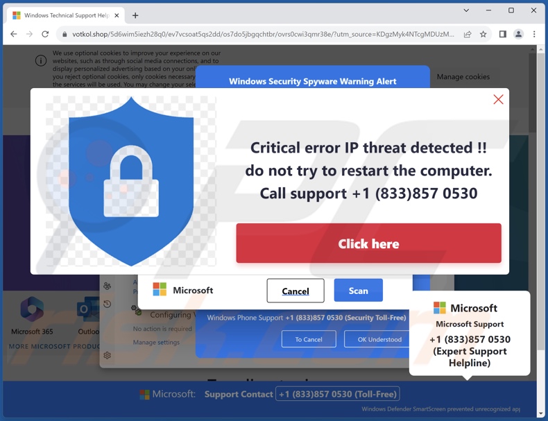 Critical Error IP Threat Detected Betrug