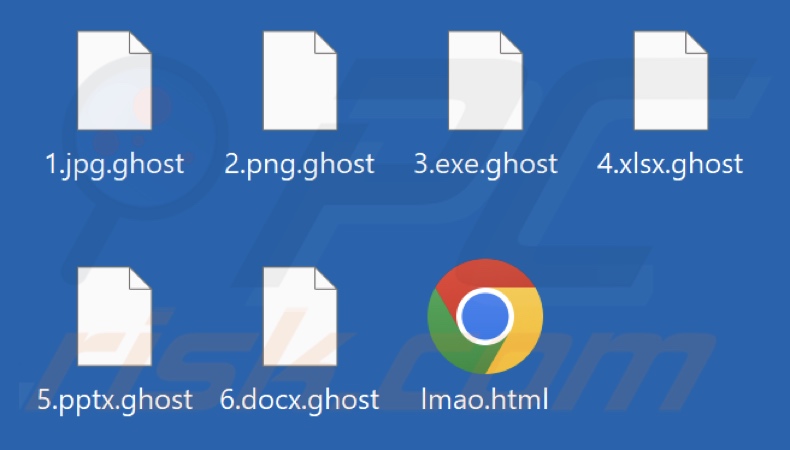 Von GhostLocker Ransomware verschlüsselte Dateien (.ghost Erweiterung)
