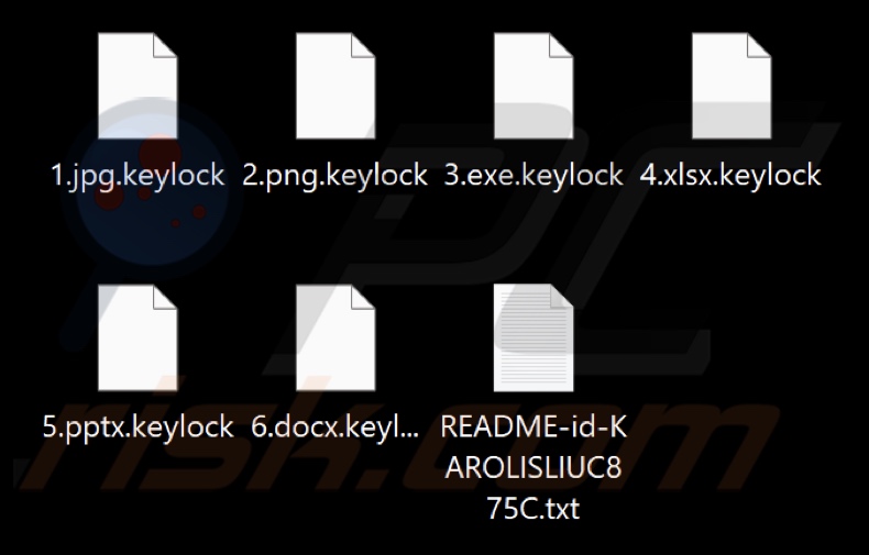 Von Keylock Ransomware verschlüsselte Dateien (.keylock Erweiterung)