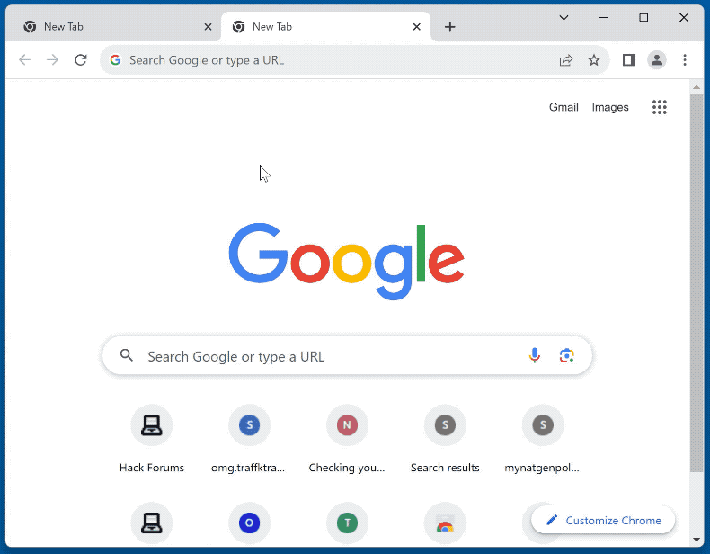 searchtabs.io Browserentführer Weiterleitungen (GIF)