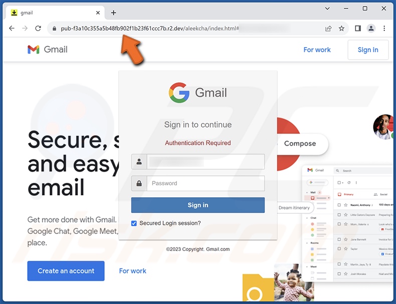 Security Information Betrugs-E-Mail wird über eine Phishing-Seite vermehrt