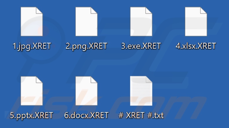 Von Xret Ransomware verschlüsselte Dateien (.XRET Erweiterung)