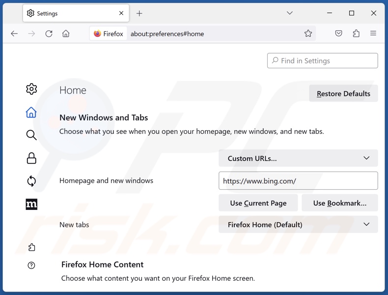 Änderung der Mozilla Firefox Startseite