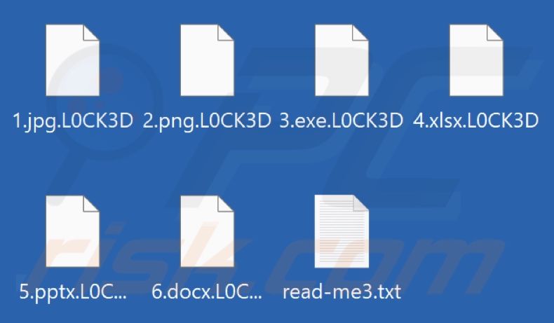 Von C3RB3R Ransomware verschlüsselte Dateien (1.jpg.L0CK3D Erweiterung)
