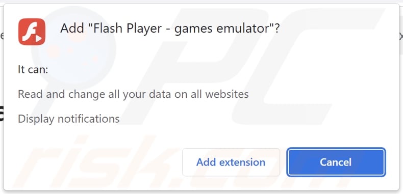 Flash Player - Emulator bittet um verschiedene Genehmigungen