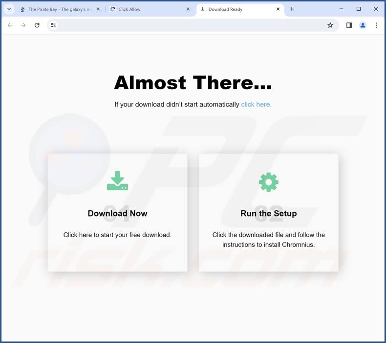 Betrügerische Webseite bewirbt den Artificius Browser
