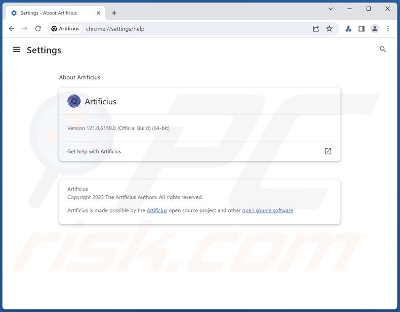 Artificius Browser detaillierte Beschreibung