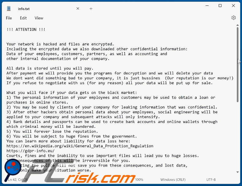 GrafGrafel Ransomware Textdatei (info.txt) GIF