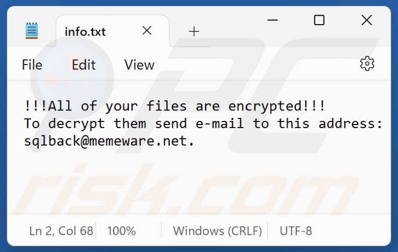 2700 Ransomware Textdatei (info.txt)