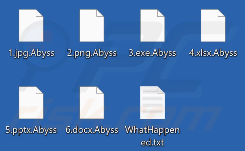 Von Abyss Ransomware verschlüsselte Dateien (.Abyss Erweiterung)